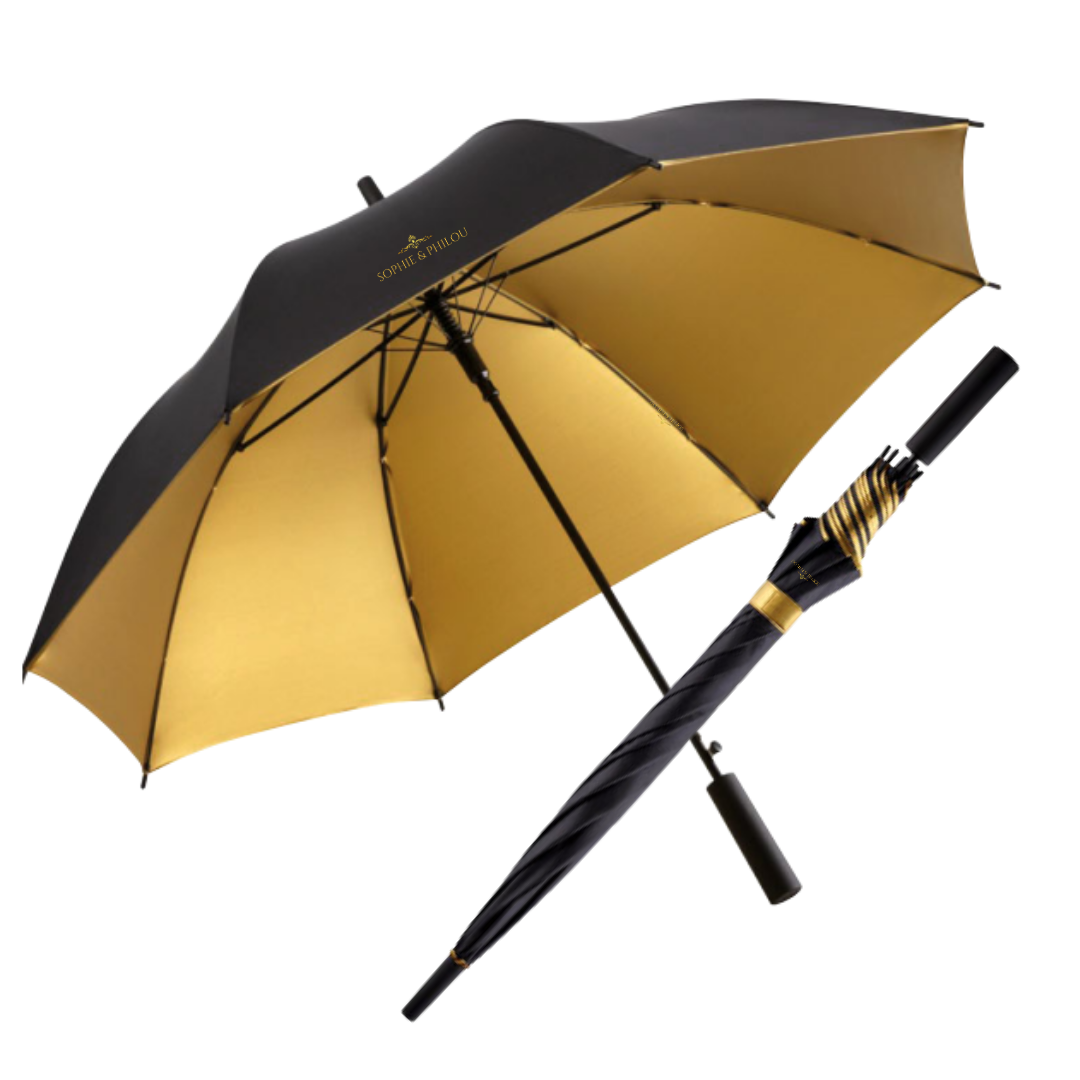 Luxuriöser goldener Regenschirm | Sophie Philou