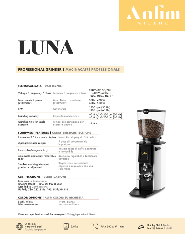 Professionele koffiemolen 65 mm | Kracht en precisie in één