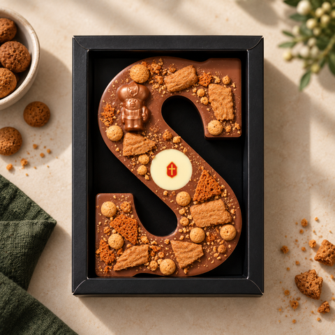 Luxe Chocoladeletter S | Kruijmer Speculaas | Melk | Topped | 200g