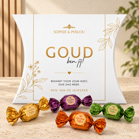 Goud ben jij! | Luxe Toffee Bedankje | Dag van de Leraar, leidster & zorg