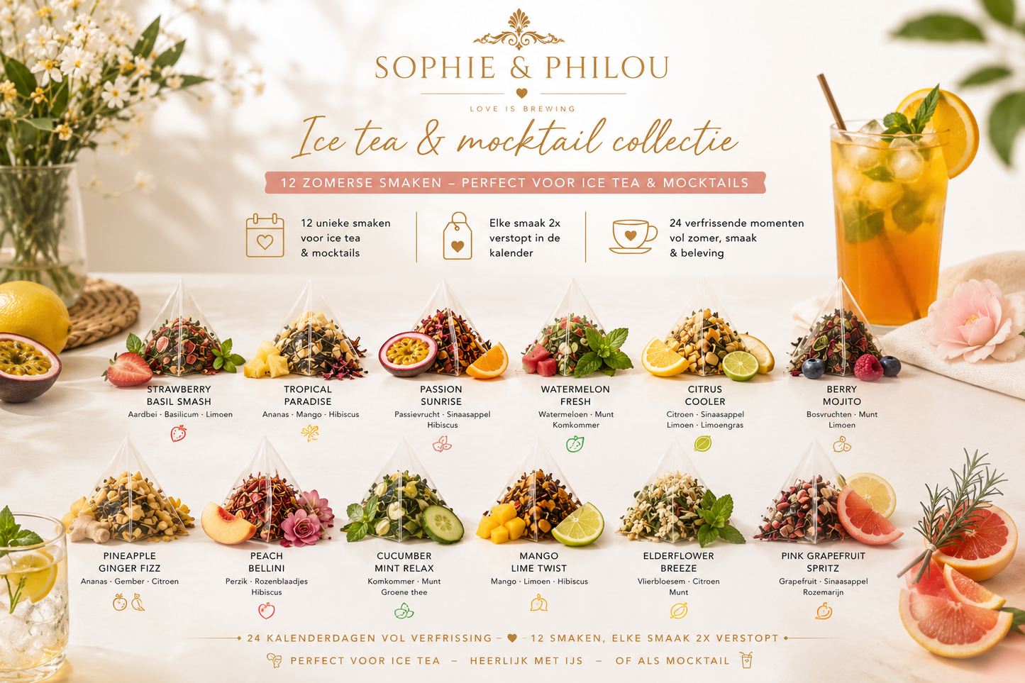 cocktail zomerkalender recepten – 24 Dagen Vol Smaak