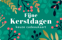 Fijne kerstdagen keuze cadeaukaart kerst cadeau Wagemakerskoffietheecadeau