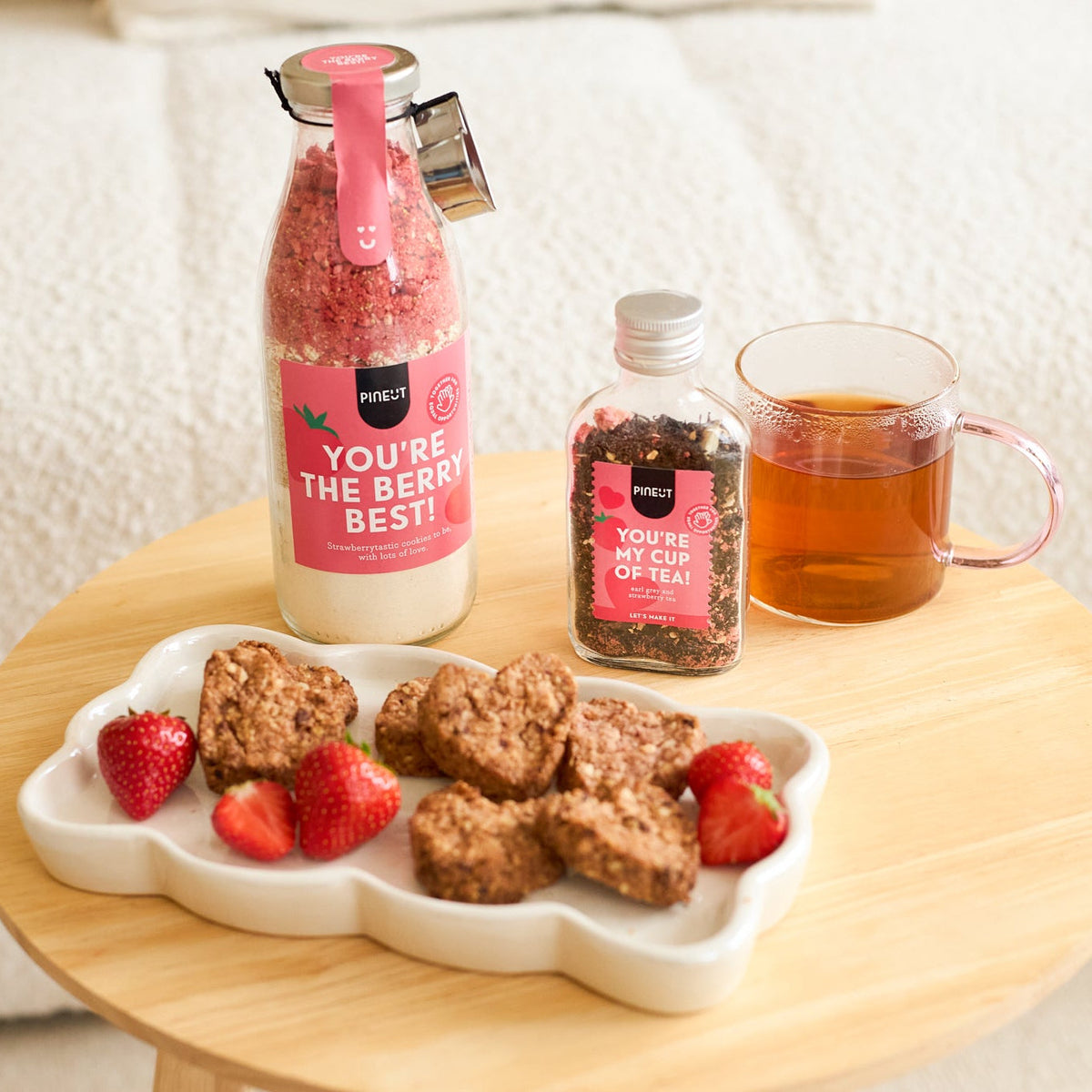 You're the berry best!| Aardbei Cookies met hartvormpje | productafbeelding 4