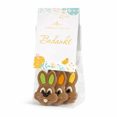 Oster-Schokoladenhasen Milchschokolade, 8 Stück, luxuriöses Ostergeschenk im Beutel