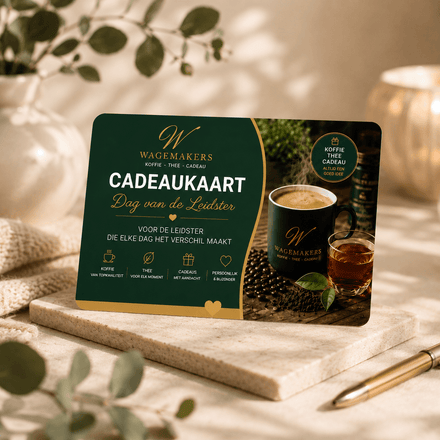 Dag van de Leidster cadeaukaart voor koffie thee chocolade of plant