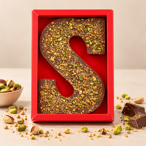 Buchstabe S | Schokoladenbuchstabe aus Dubai | Knuspriges Kadayif | MILCH