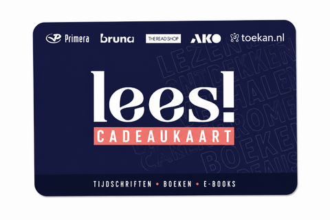 Lees! Cadeaukaart met logo's van Primera, Bruna, en The Read Shop, perfect als wijn cadeaukaart voor docenten.