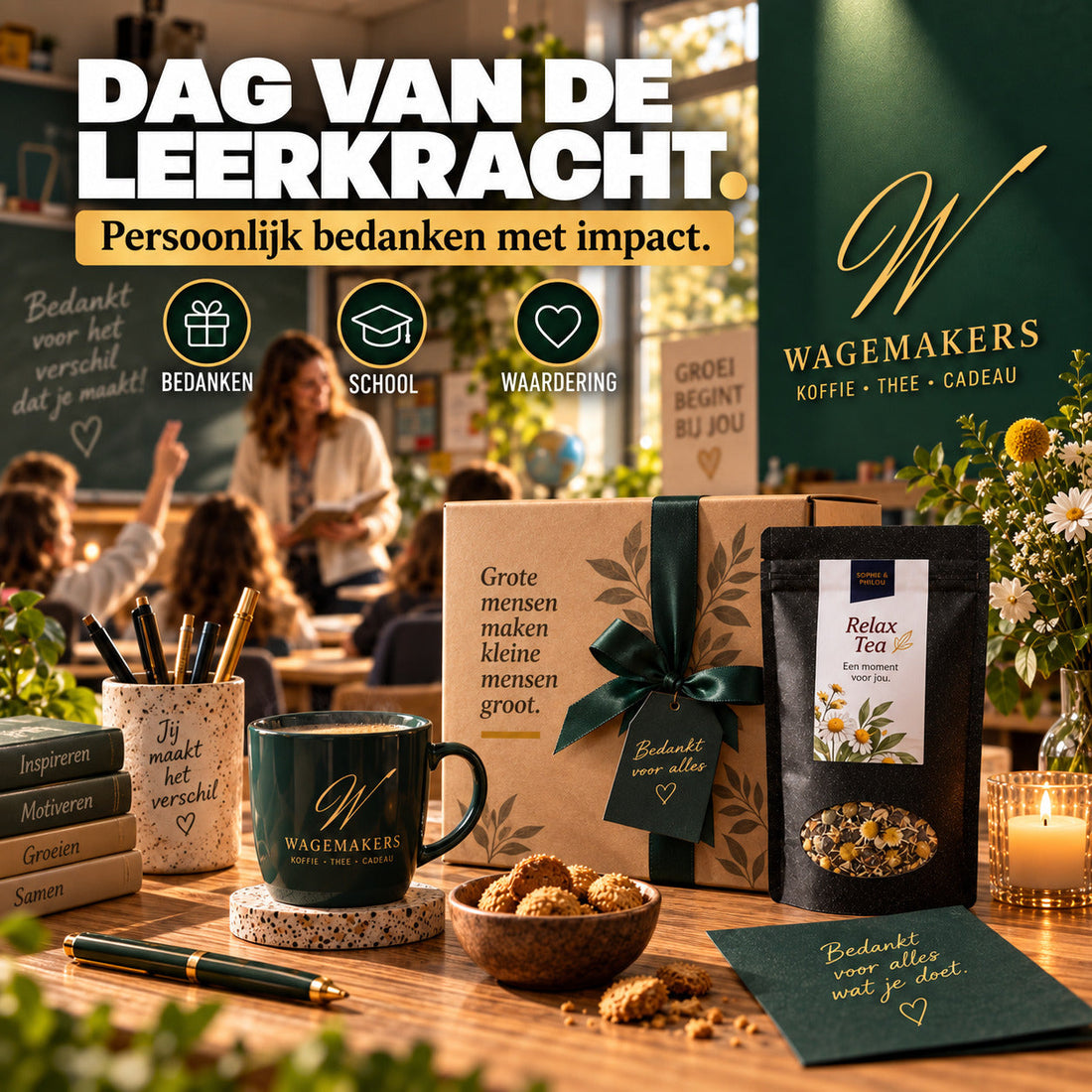 Originele attenties voor de Dag van de Leraar met persoonlijke cadeaus voor docenten