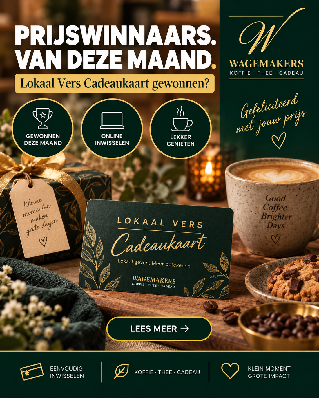 Prijswinnaars september lokaal vers cadeaukaart 