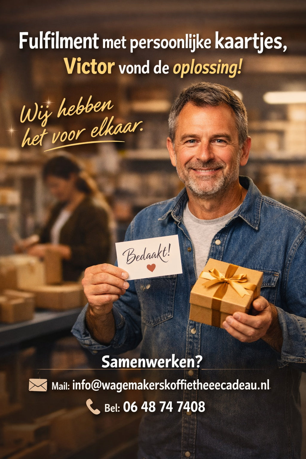 Fulfilment met persoonlijke kaartjes en cadeaukaartjes, eindelijk goed geregeld