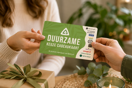Duurzame cadeaukaart voor docenten die waardering toont en bijdraagt aan een betere wereld.