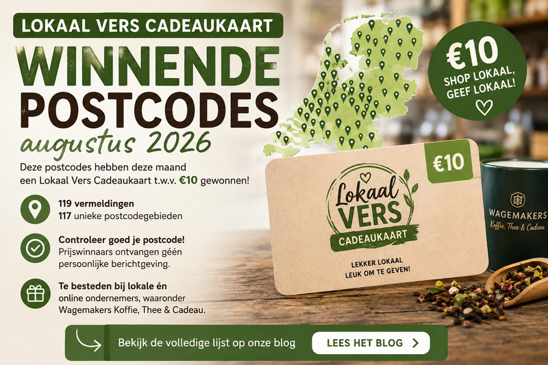 Lokaal Vers Cadeaukaart augustus 2026: staat jouw postcode erbij?