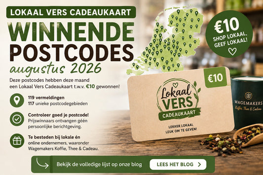Lokaal Vers Cadeaukaart augustus 2026: staat jouw postcode erbij?