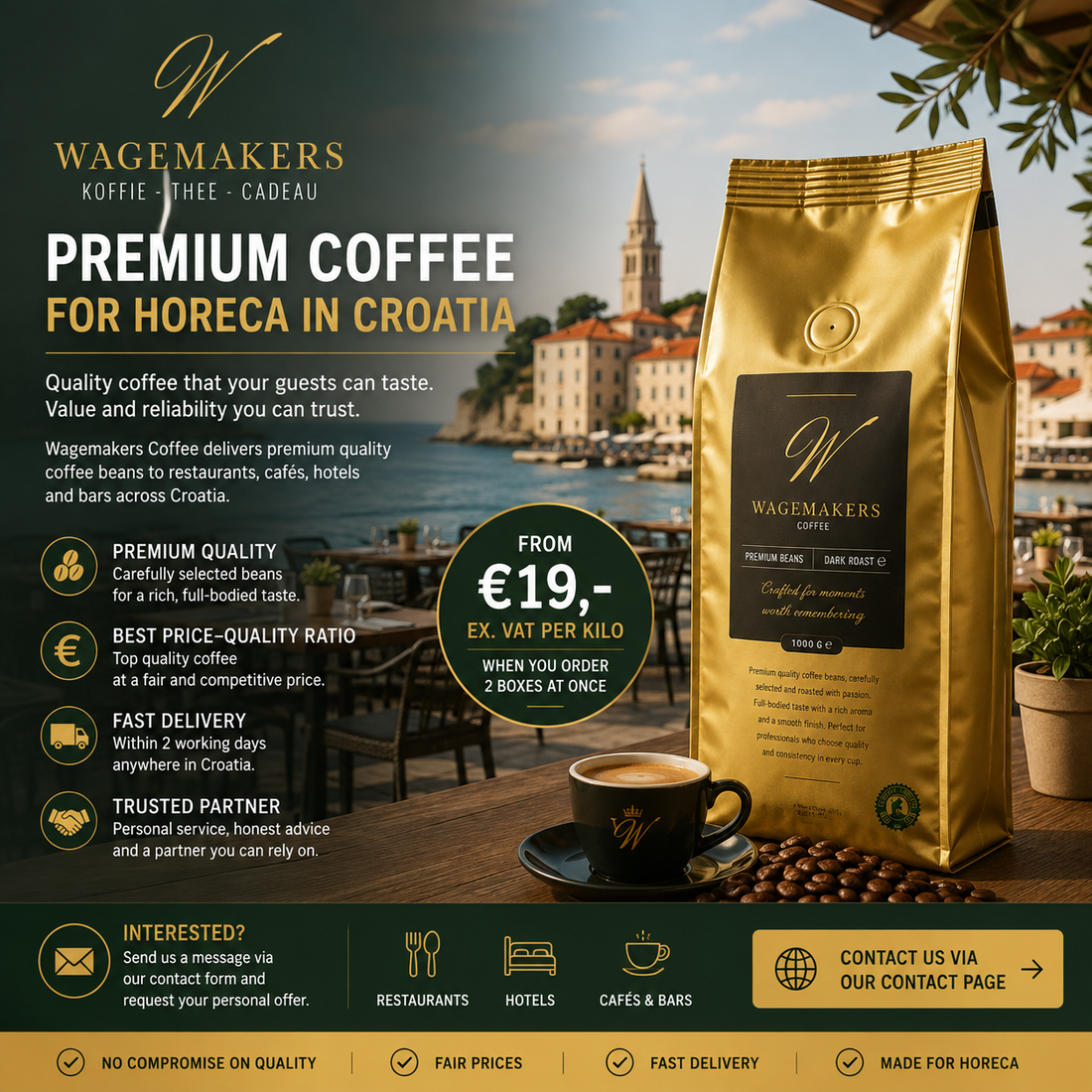 Coffee for Horeca in Croatia | Wagemakers Koffie, Thee & Cadeau