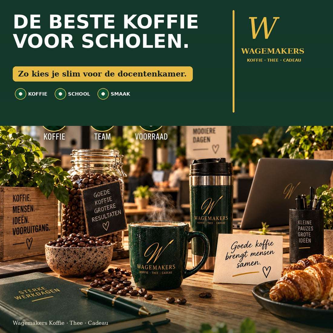 De beste koffie voor scholen en de docentenkamer