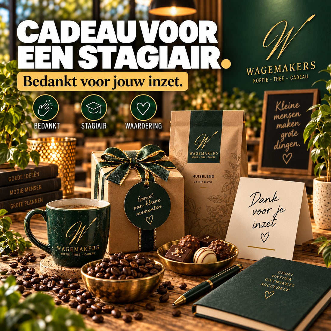 Cadeau voor een stagiair als blijk van waardering