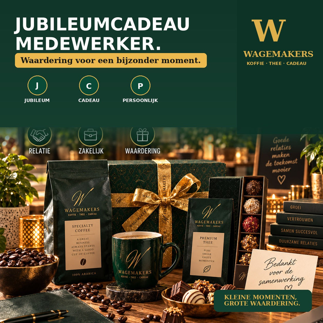 Jubileumcadeau voor een medewerker als persoonlijke waardering