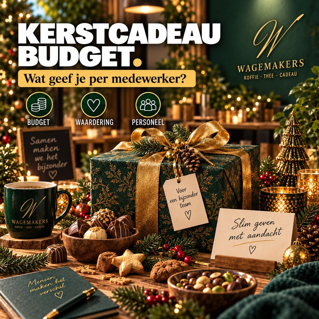 Kerstcadeau budget voor personeel bij Wagemakers