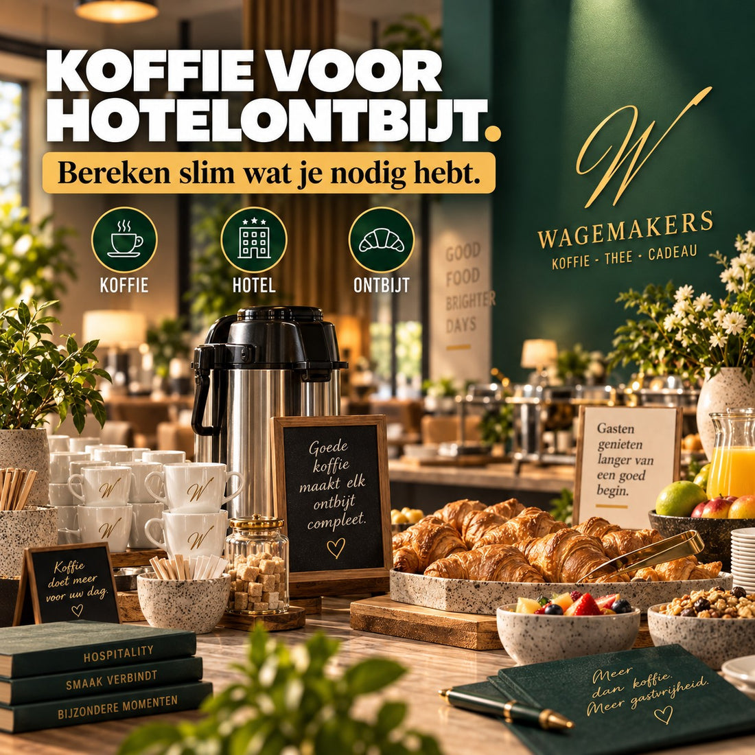 Koffie voor een hotelontbijt berekenen