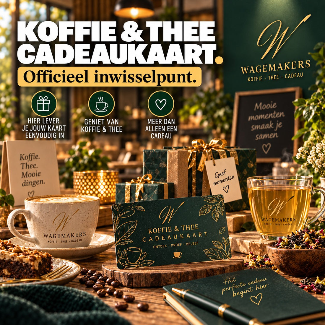 Koffie en Thee Cadeaukaart officieel inwisselen