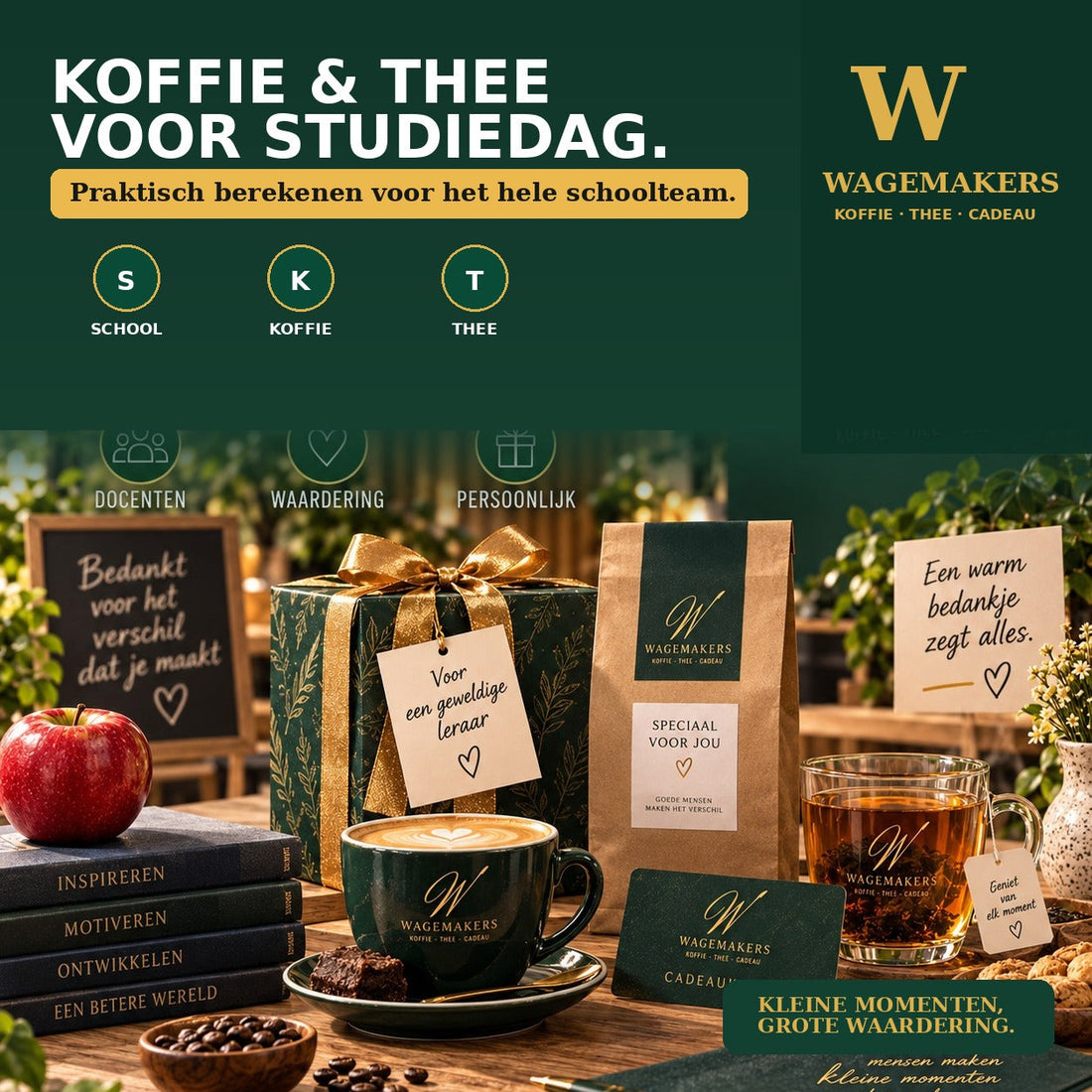 Koffie en thee voor een studiedag op school berekenen
