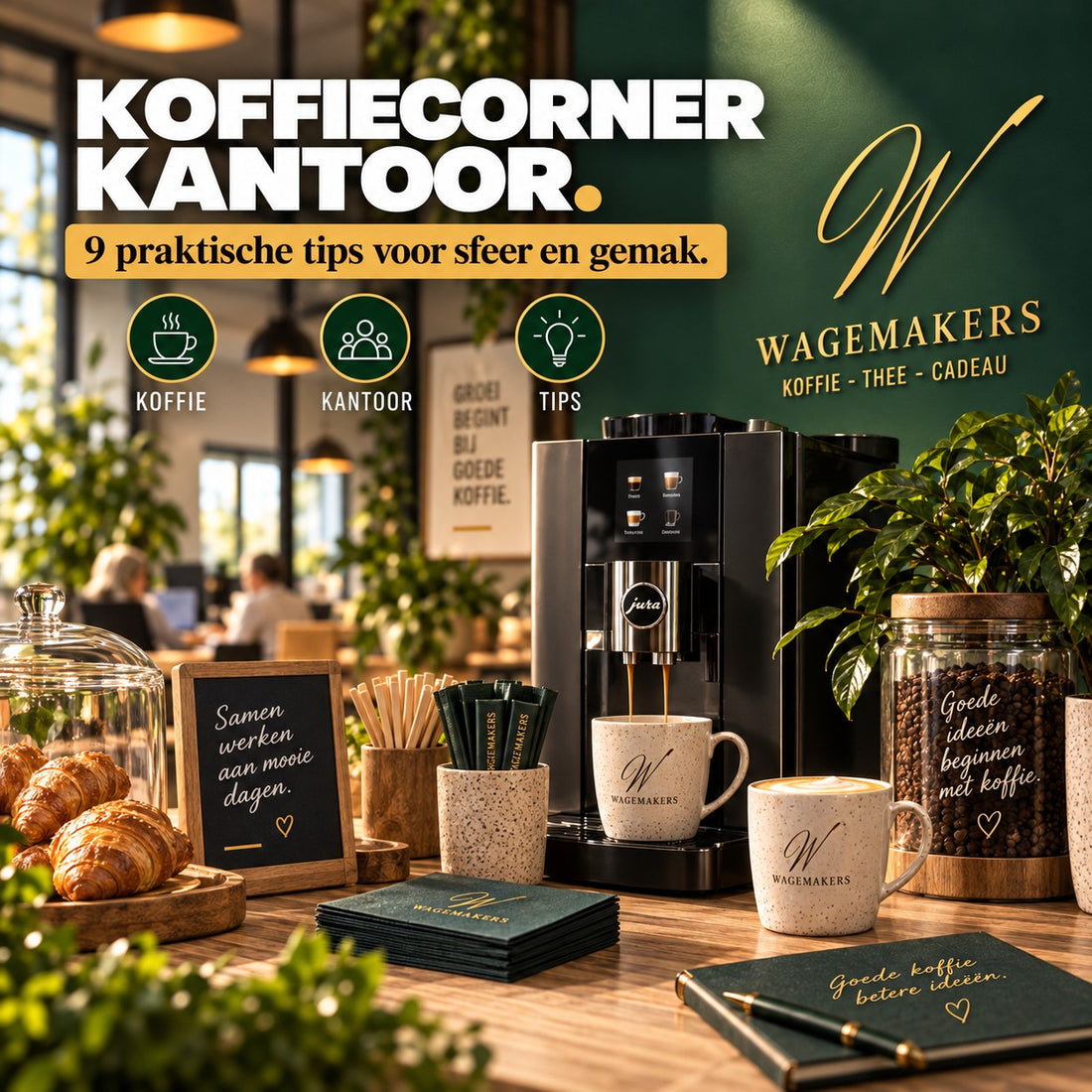 Koffiecorner op kantoor inrichten met praktische tips