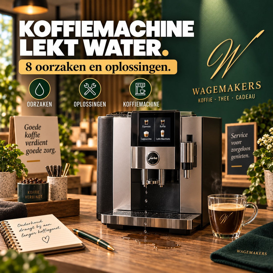 Koffiemachine lekt water: oorzaken en oplossingen