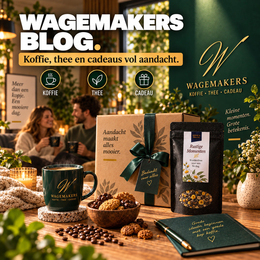Luxe koffie en theepakket als cadeau voor medewerkers relaties en koffieliefhebbers