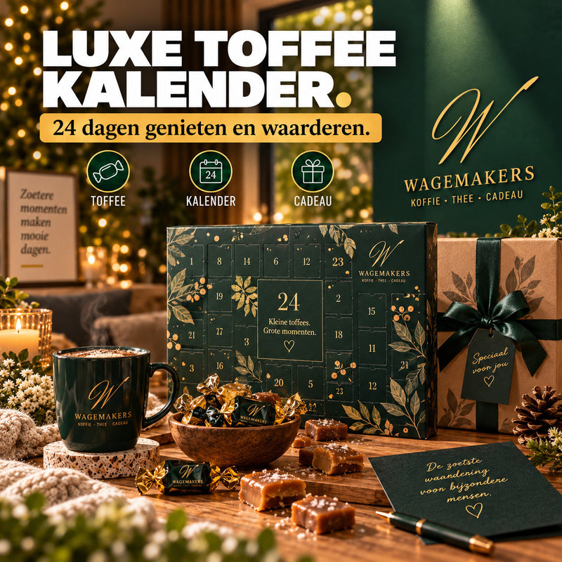 Luxe toffee kalender als cadeau van Wagemakers