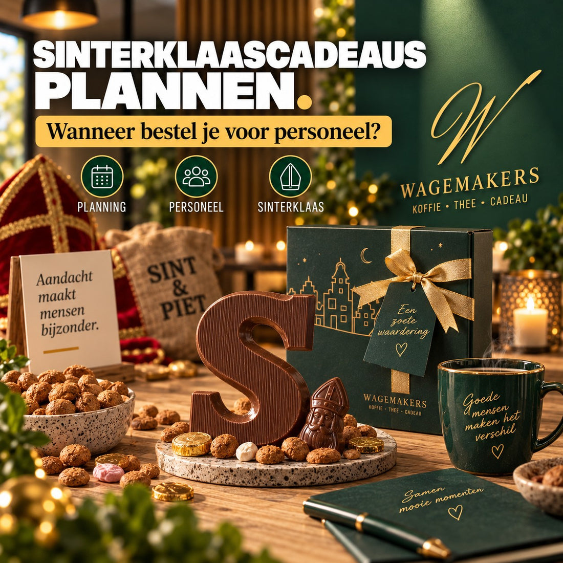 Sinterklaascadeaus voor personeel plannen en op tijd bestellen