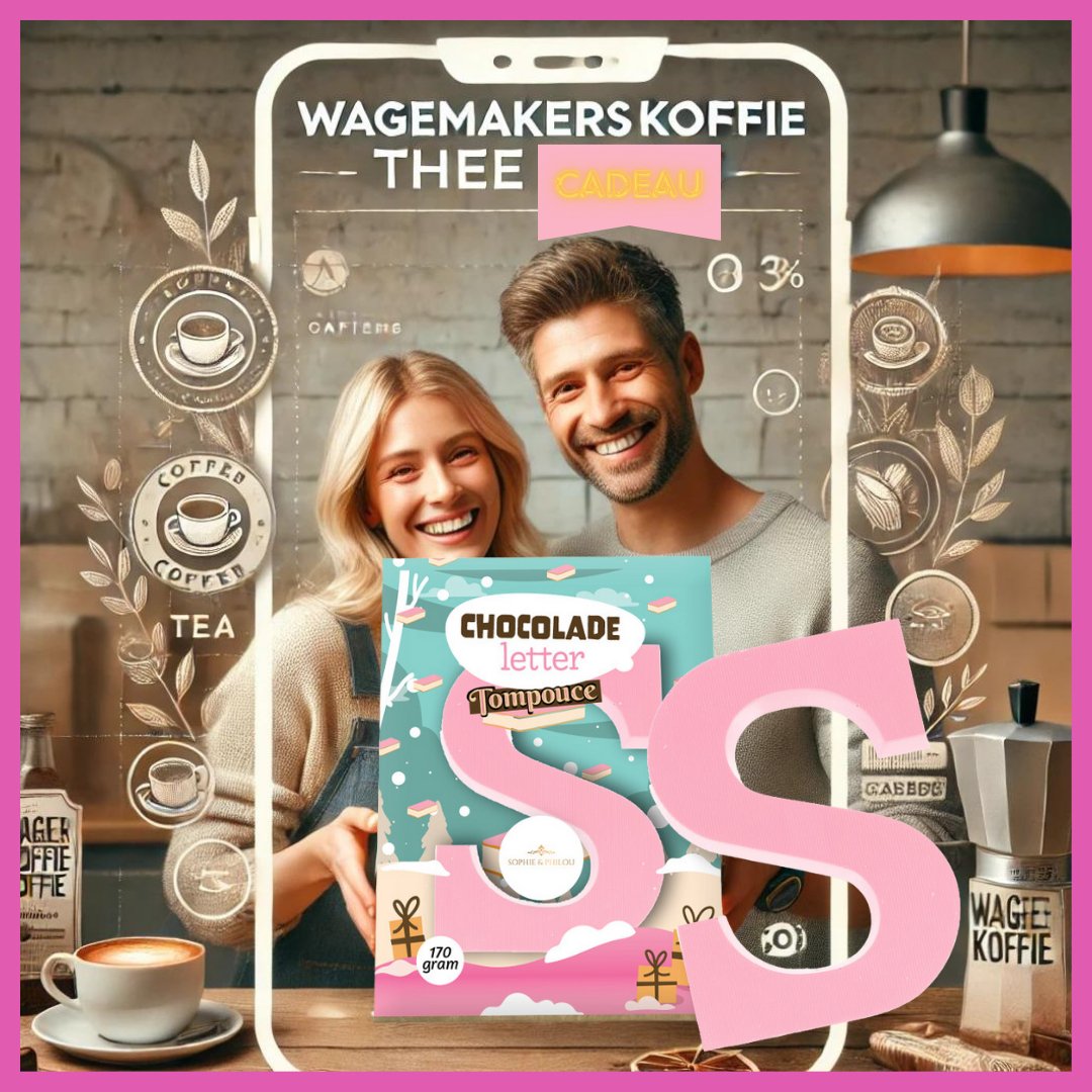 Verras Deze Feestdagen Met de Unieke Tompouce Chocoladeletter van Sophie & Philou bij Wagemaker Koffie, Thee & Cadeau - Wagemakerskoffie - Thee - Cadeau