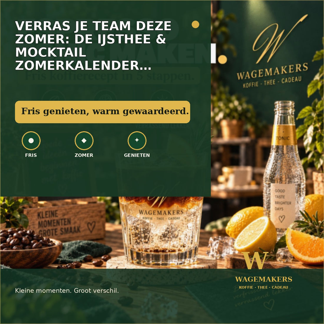 Verras je team deze zomer: de IJsthee & Mocktail Zomerkalender als attentie