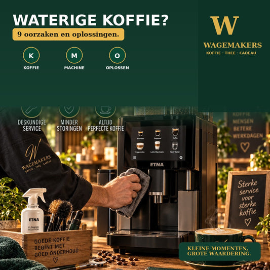 Waterige koffie uit de koffiemachine: oorzaken en oplossingen