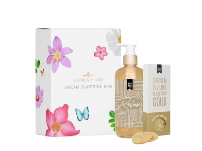 Dream Surprise Box – Relax & Goud | Luxe Verwenbox met Handzeep en Koekjes