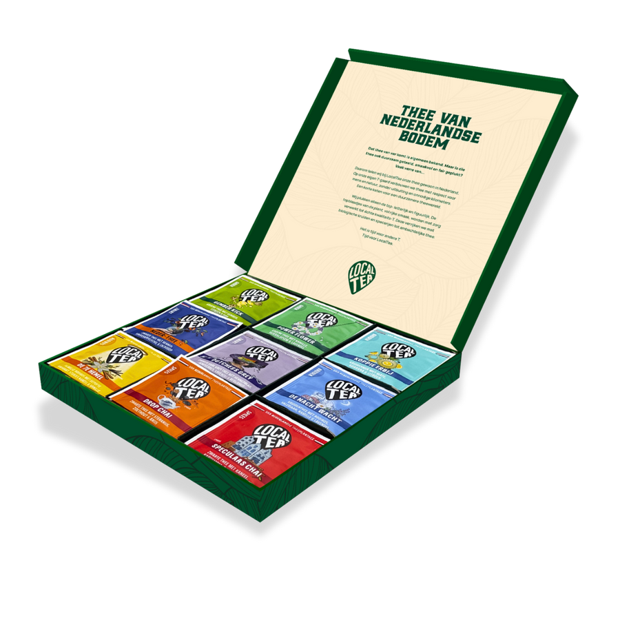 Cadeaubox Groen van LocalTea - theegeschenkset in groene verpakking