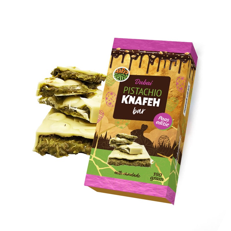 Luxuriöse Dubai Pistazien-Knafeh-Schokoladentafel, Osteredition