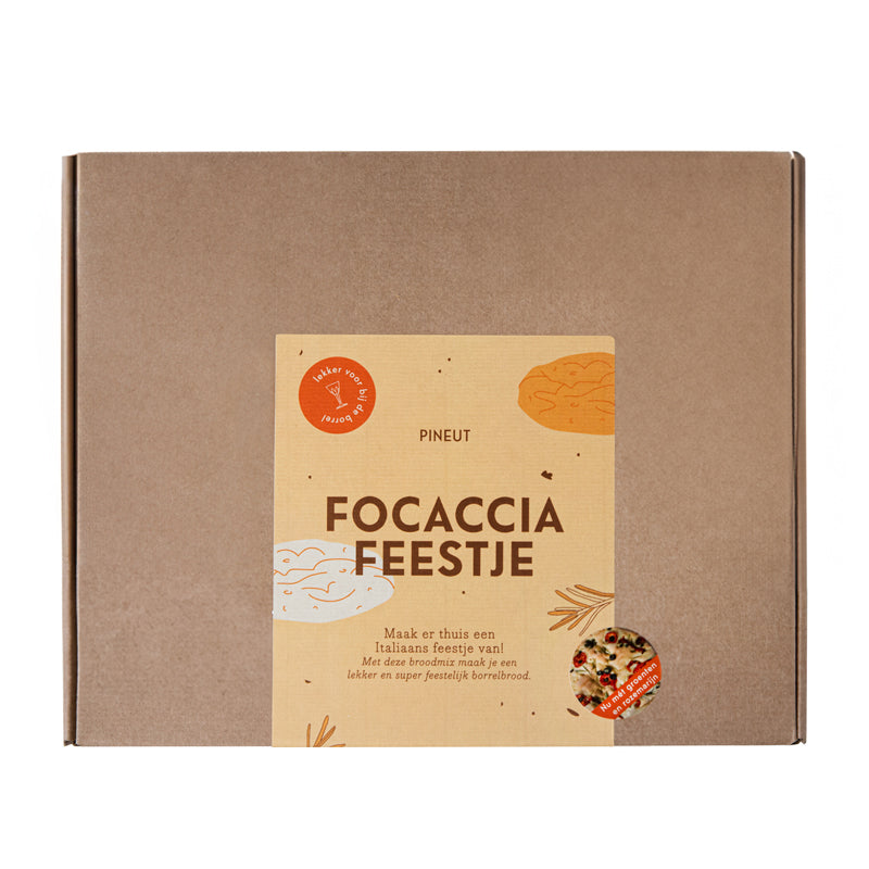 Borrelbrood focaccia feestje | Brievenbuscadeau
