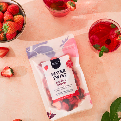 Watertwist Aardbei & Hibiscus BIO Pouchbag
