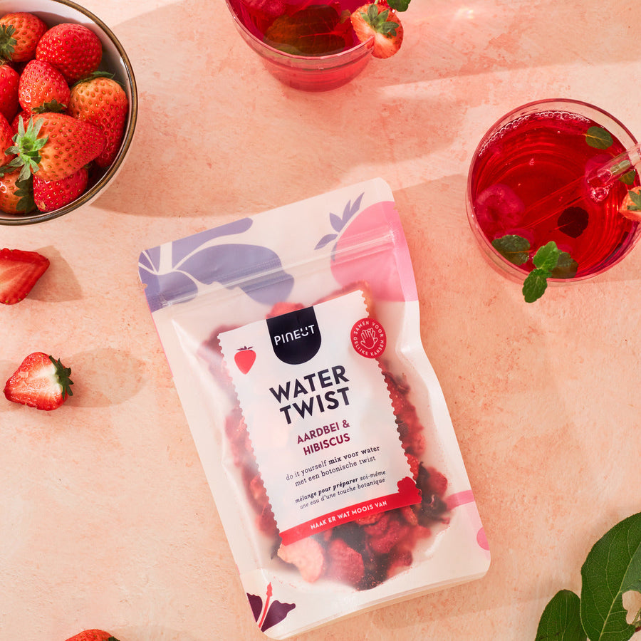 Watertwist Aardbei & Hibiscus BIO Pouchbag