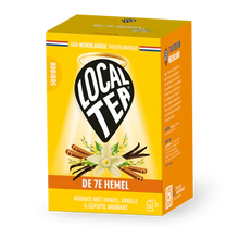 De 7e Hemel Theezakjes verpakking met rooibos, kaneel, vanille en gepopte amarant.
