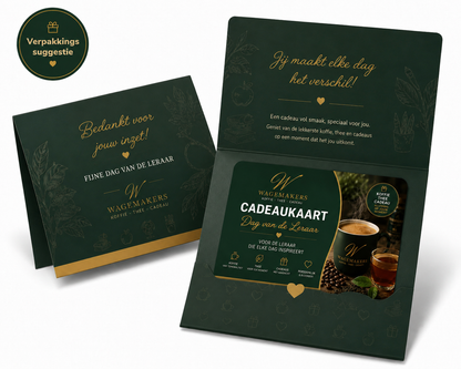 Dag van de Leraar Cadeaukaart | Voor Koffie, Thee & Lekkernijen
