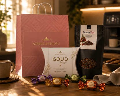 Dag van de Leraar Cadeau | Gondeldoosje met Dream Tea & Toffees