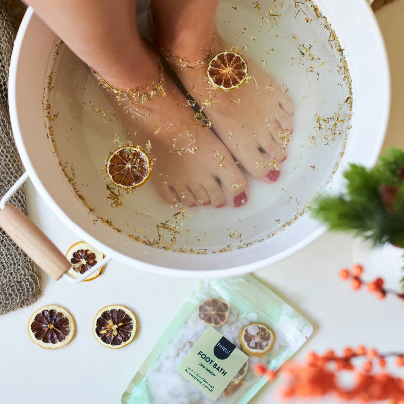 Droom Pineut Brievenbuscadeau Voetjes omhoog! Voetenbadje