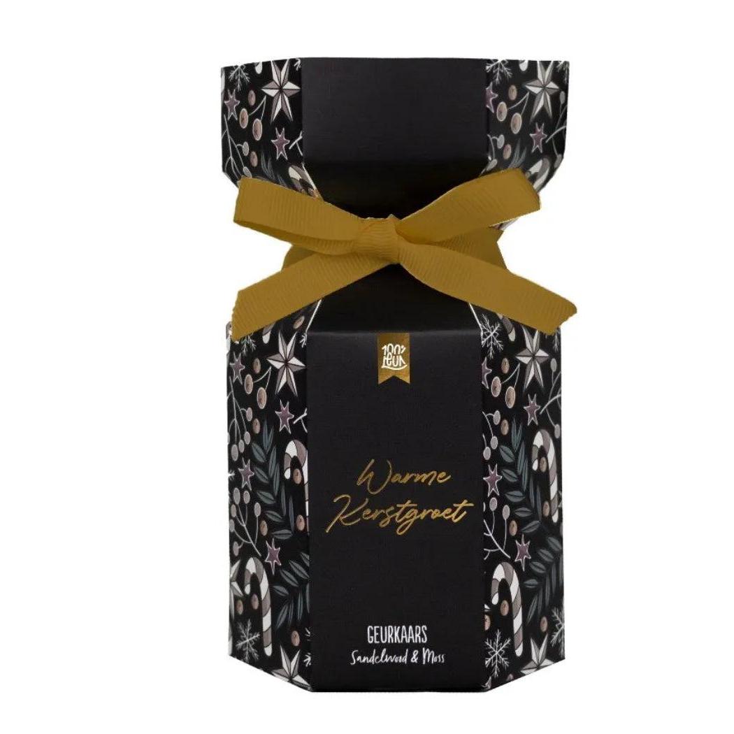 Geurkaars in cadeauverpakking – Warme Kerstgroet