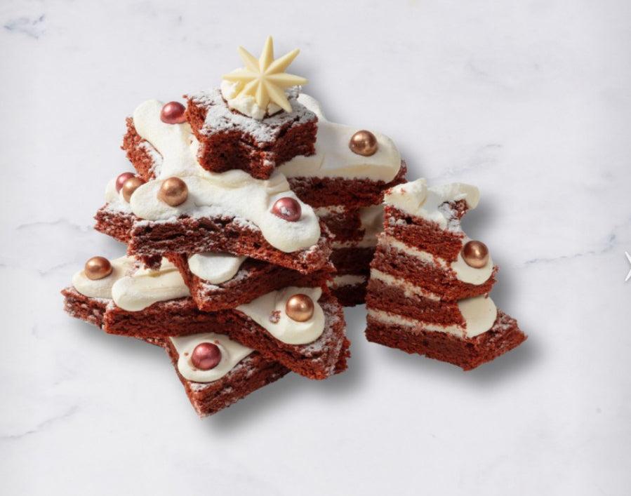 Roter Samt-Weihnachtsbaumkuchen (8-10 Personen)