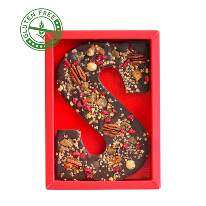 Glutenvrije Chocoladeletter S Puur – Vegan Nuts & Fruits | Sophie & Philou