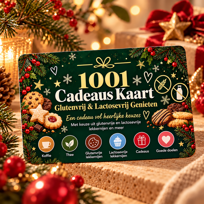 Gluten- en lactosevrije Cadeaukaart | Een smakelijk cadeau vol keuze