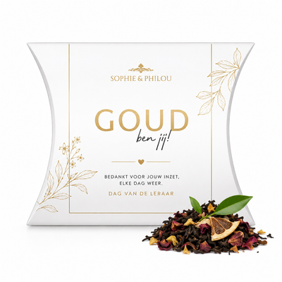 Dream Tea cadeau Jij bent GOUD bedankt voor leraar leidster of zorgmedewerker