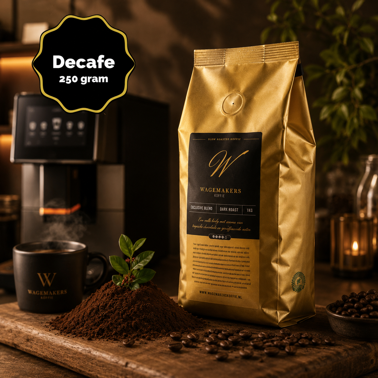Verpakking Wagemakers Decafé koffiebonen