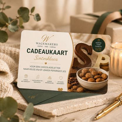 Sinterklaas Cadeaukaart | Chocoladeletter of Kruidnoten naar Keuze